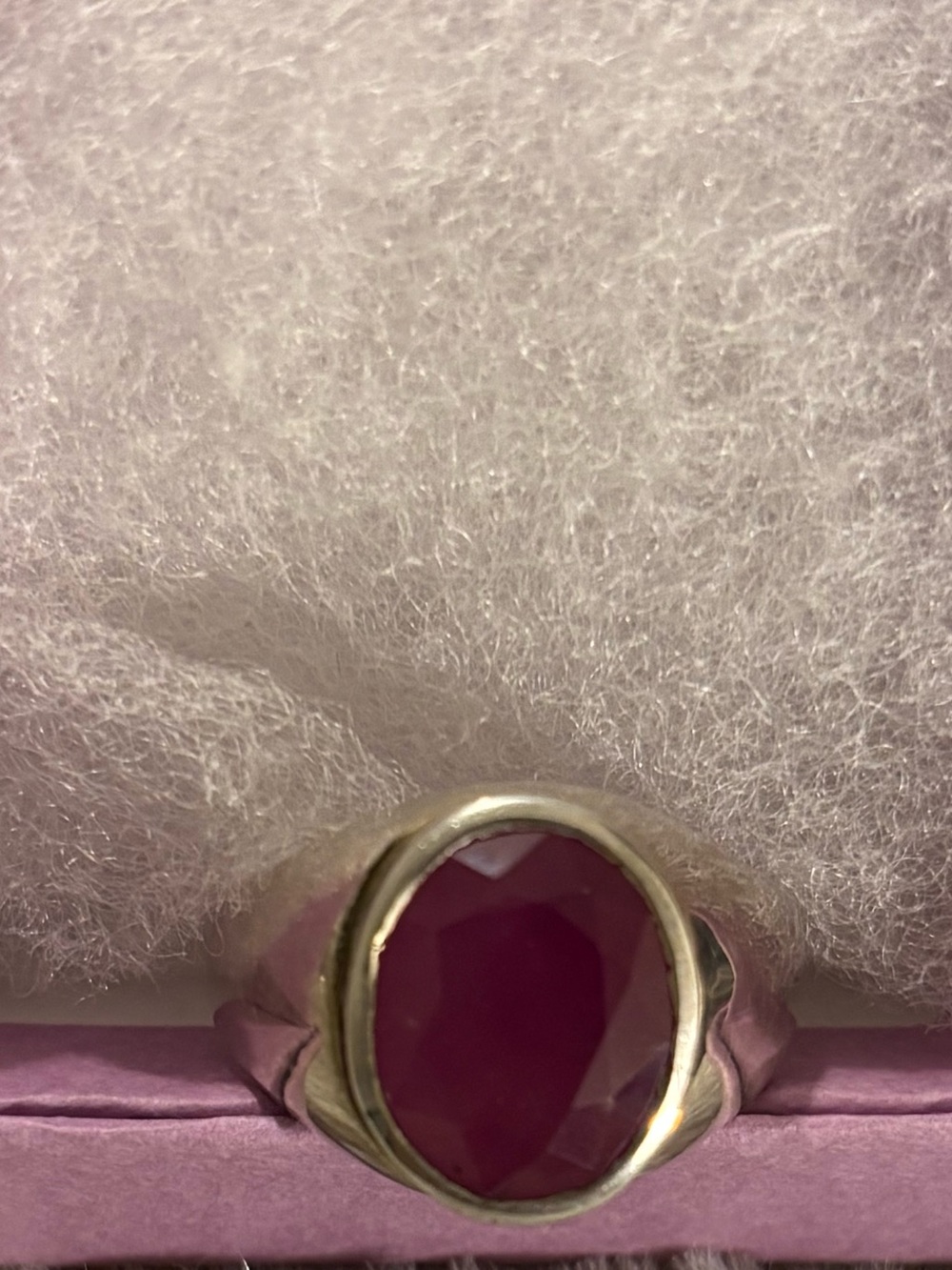 Sterling Silver Ring with Genuine Ruby Stone